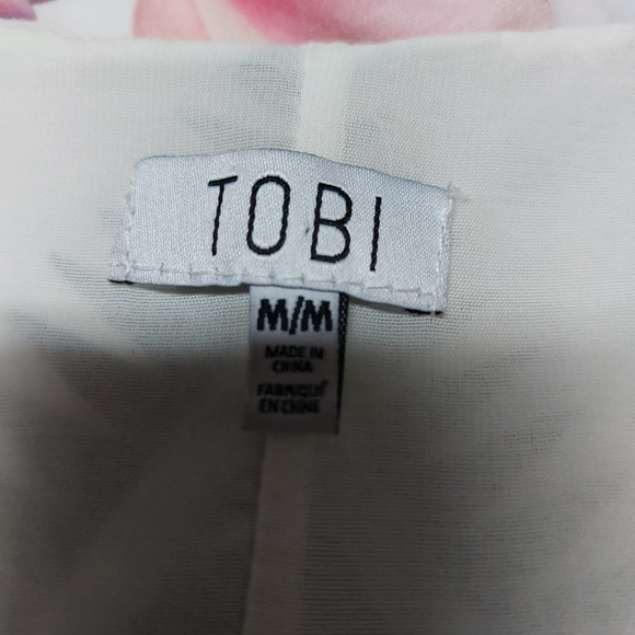 Tobi Floral Racer Back Mini Dress Size M - Picture 6 of 8